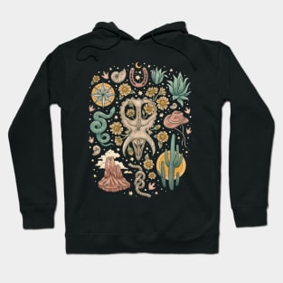 The Desert Sunflowers | Dinosaur Skull Southwest Art Hoodie